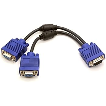 VGA Y-Kabel zum Anschluss von z. B. Beamer und Monitor: Amazon.de ...