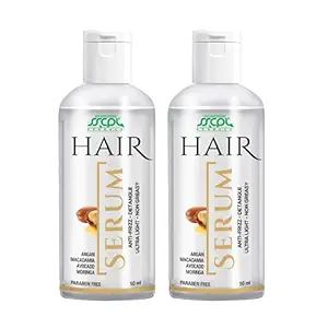 SSCPL Herbals Hair Serum for Detangled, Frizz Free, Shiny, Soft and Silky Hair Enriched with Argan Oil, Moringa Oil, Avocado Oil and Macademia Oil for Men and Women ? 100 ml