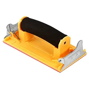 Futurekart Handle Sander with Sponge Holder Manual Detail Sanders Soft Grip Handle Sander Tool - Yellow