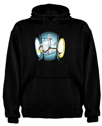 Sudadera de Rick and Morty Divertida Friky Smith Tiny hombre S Negro