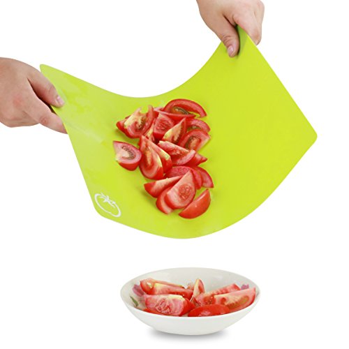 ZITFRI 4er Set Schneidebrett Kunststoff 38×30,5cm Schneidematte antibakteriell biegsam hygiene und rutschfest, getrennter Gebrauch für Lebensmittel wie Fisch / Gemüse / Geflügel / Fleisch - 4