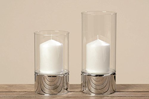Windlicht 1 Stück Modell „Isis“ Höhe 20cm Durchmesser 9cm Glas lackiert - 3