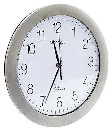 Technoline, WT 8000 Funk-Wanduhr, Ø 30cm, Silber - 3