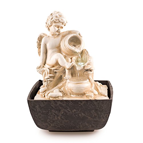 PAJOMA 44779 Zimmerbrunnen Engel Arielle; Kunstharz, Höhe 23,5 cm