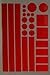 Produktbild easydruck24de Aufkleber-Set Kreise Quadrate Streifen Rechtecke I rot, selbstklebend I Bogen 20 x 30 cm I für Fahrrad-Helm Auto Kinderwagen draußen I Reflex_001