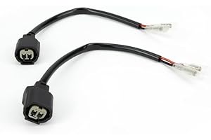 Aharon Moto 12V Adaptateur de câble de rallonge pour clignotants LED moto | Compatible avec Kawasaki | Connecteur | Etanche, accessoires pour motos