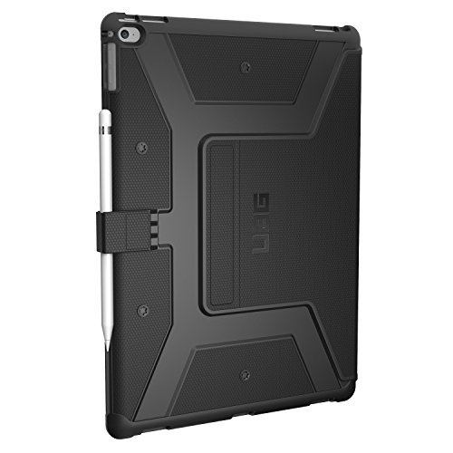 Urban Armor Gear Metropolis Schutzhülle nach US-Militärstandard für Apple 12,9″ iPad Pro (Nicht für 2. Generation aus 2017) – schwarz (Schwarzes Logo) [Smart Keyboard kompatibel | Verstärkte Ecken | Wake/Sleep | Sturzfest Standfunktion] – IPDPRO12.9-E-BL-BBY - 3