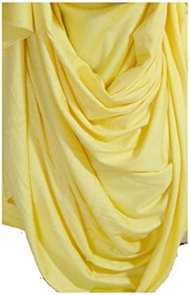 H.A.A.S® Ladies Top Quality Jersey Hijab Women Stretchy Big Plain Large Scarf Maxi Lycra Shawl Wrap (Lemon Yellow)