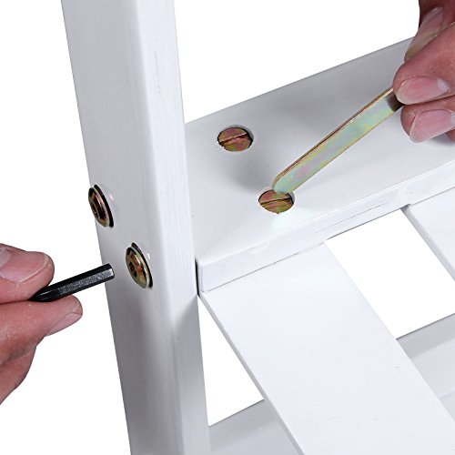 Songmics Schuhbank Sitzbank Schuhregal Badregal aus Bambus lange Version 90 x 45 x 28,7 cm Weiß LBS90B - 4