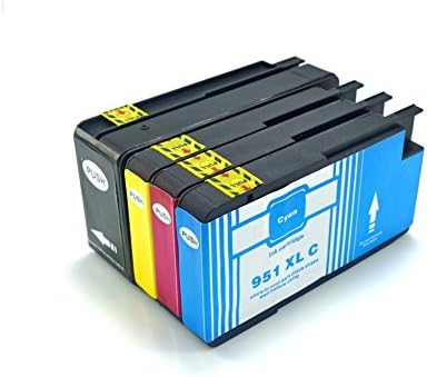 Komada 4 x High Quality and Large Capacity Compatible HP950XL CL951XL(1BK+1C+1M+1Y) Ink Cartridges with latest Chips Compatible with HP Officejet Pro 8620 8600 Plus 8610 8100 276dw 8615 8630 251dw 8625 8640 8660