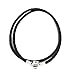 Produktbild Pandora Moments Black Braided Double-Leather Silver Charm Bracelet 590705CBKD1