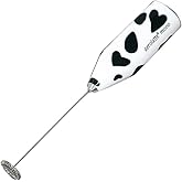 aerolatte Milk frother Cow Design, Stainless Steel, Black/White