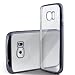 Produktbild MoEx Samsung Galaxy S6 | Hülle Silikon Transparent Anthrazit [OneFlow Chrom Back-Cover] Silikonhülle Dünn Schutzhülle Handyhülle für Samsung Galaxy S6 Case Ultra-Slim Tasche TPU