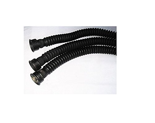 Gummischlauch f .Gasmasken, 40mm Gewinde, 3 stk Rubber ,Fetisch Larp, Black Style - 3