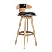 Produktbild Massivholz Barhocker, Creative Barhocker, Continental Barhocker, Rotary Retro Hocker, einfacher Hocker ( Farbe : Schwarz )