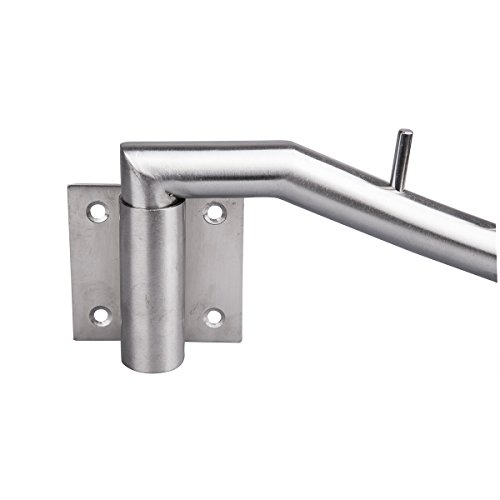 IMEEA® 12.6inch Gebürstete SUS304 Edelstahl – Wandkleiderlüfter Kann mit 6 Haken Schwingen (1-Stück) - 4
