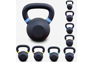 FASHION THIRSTY Kettlebells Weights Cast Iron Workout Home Gym Fitness Strength Training Premium Quality Toning Muscle Growth Lifting Equipment Exercise Easy Grip Handle 2kg 4kg 6kg 8kg 10kg 12kg 16kg 20kg 24kg 28kg