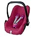 Price comparison product image ByBoom® - Summer cover / protective cover - made from 100% cotton, universal cover for infant and child car seats eg. Maxi Cosi Cabrio Fix, Pebble, City SPS, Color:Fuchsia