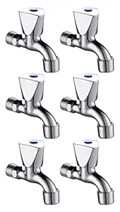 Joyway AcuraMini Bib Cock Bathroom Tap With Quarter Turn Foam Flow (Pack of 6 Pieces)