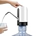 Produktbild KEZIO Wasserflasche Pumpe, USB-Aufladung elektrische Trinkwasserpumpe, automatische tragbare Wasserspender Pumpe Schalter für Universal (Farbe : White)