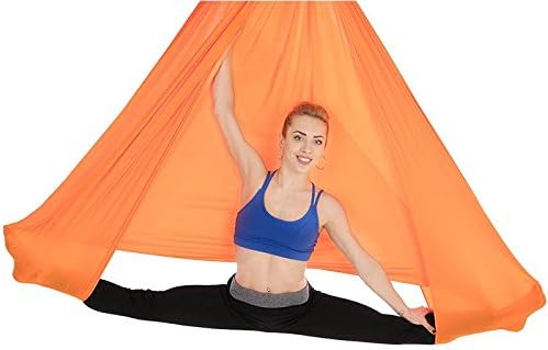 WENBIAOXUE WENBIAOXUEAerial Yoga Hammock Stretch band Breathable indoor hammock, 500*280cm, orange