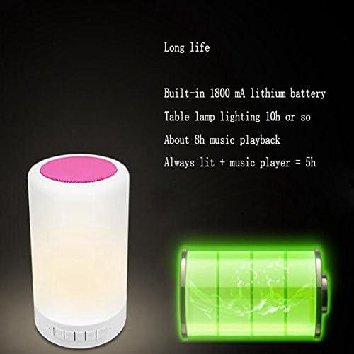 ZT Touch Bedside Colorful Lights Card Bluetooth Speaker LED Night Light Wireless Bluetooth Stereo , top pink