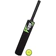 GRS Super Plastic Junior Cricket Bat (Size 3, Age 6-10 Year Old Kids) & 1 Tennies Ball