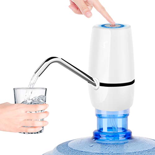 Scelet Bomba de Agua de Botella, Bomba de Agua Potable eléctrica USB de Carga Dispensador de Agua portátil Interruptor de Botella de Agua para la Cocina de la casa Oficina