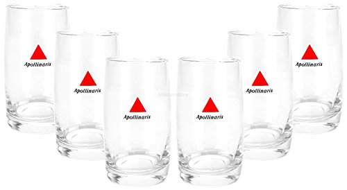 Preisvergleich Produktbild Apollinaris Wasser Glas Gläser Set - 6x Gläser