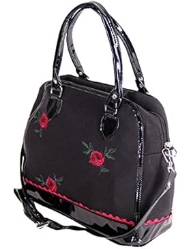 SugarShock Rockabilly Damen Handtasche Chanlina Rosen Tasche