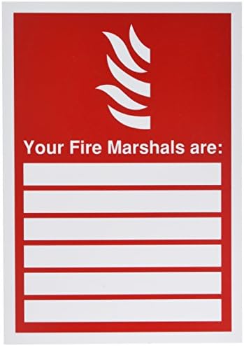 SIGNSLABSR11172 Safety Sign "Your Fire Marshals", A4, PVC,grey|pink