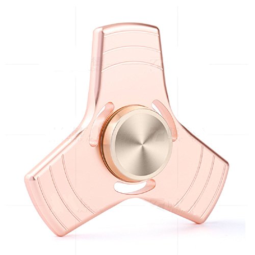 Hand Spinner ADHD Fidget Toy Ultra Durable with Pure Copper Body, Fidget Spinner,Tri Spinner,Spinning Time up to 6 Minutes (Bright Copper-Sector)