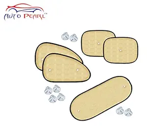 Auto Pearl Car Auto Window Side Chipkoo Sunshade Curtains Beige Set of 5 Pcs for - All Hatchback Cars