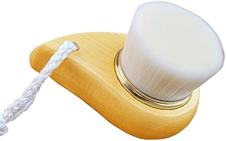 Facial Cleanser Exfoliate Brush Facial Skin Care Tool, pore cleaner (Wooden handle)