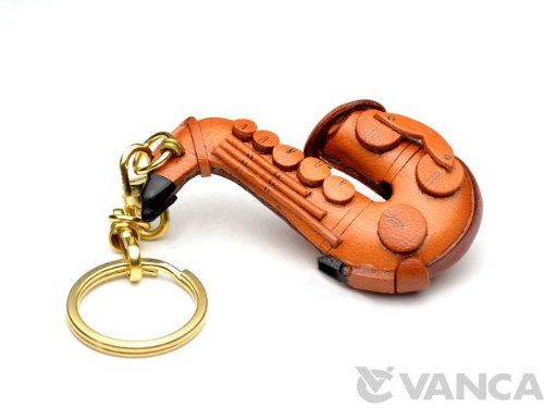 Saxophone Leather Music Instrument Kh Keychain Vanca Craft