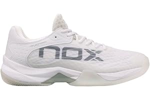 NOX Unisex AT10 LUX White Shoes Size 45, Grey Whtie, 10.5 UK