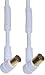 Produktbild E + P HFW 201 G 1,5 m Koax wei– Koaxialkabel (Koax Kabel, Koaxial, Gold, Curve, Curve, 1,5 m)