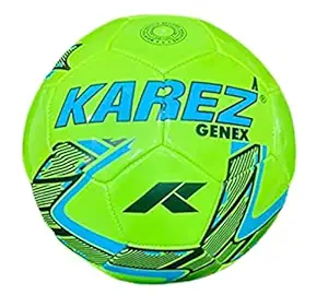 KAREZ GENEX PU Leather Soccer Ball, Official Size 5 Indoor & Outdoor Ball, Durable & Water-Resistant Football for Practice, Training, Professional Soccer Football-Made in India