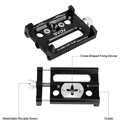 Alloy Fahrrad Handy Halter Halterung, GVDV Fahrradhalterung Stander Fahrradhalterung Lenkerhalter Universal-Fahrrad und Motorrad-Telefon-Einfassung Cradle für iOS, Android Smartphones, GPS und andere kompatible Geräte - 6