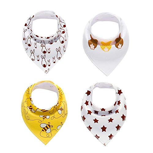 Preisvergleich Produktbild iStary Baby Dreieckstuch Lätzchen Mutter Und Kind Liefert Fleckenschutz Handtuch Gedruckt Dreieck Für Baby-Duschtuch Weich Spucktuch Lätzchen Baumwolle Halstücher Mit Druckknöpfen Für Baby