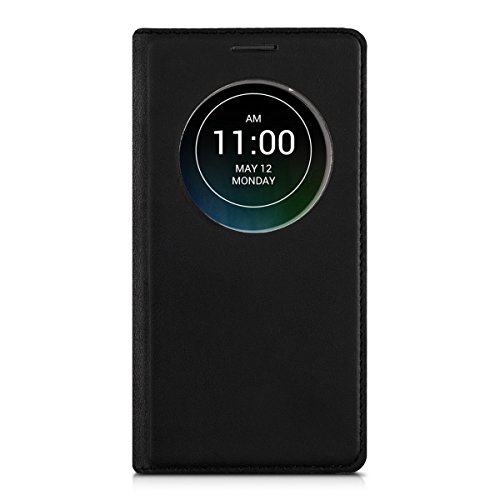kwmobile Funda potectora pr  ctica y Chic con tapicer  a de Cuero sint  tico Flip Cover para LG G3 S D722V en Negro