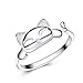 Price comparison product image Webetop Women's and Girl's 925 Sterling Silver Adjustable Opening Rings,Maneki Neko
