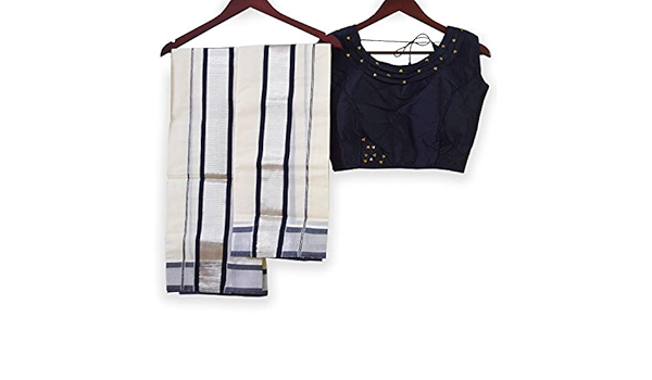 Black set mundu blouse Clearance