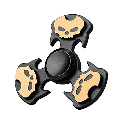 Legierung Fidget Hand Spinner Finger EDC Focus Stress Reliever Spielzeug für Kinder Erwachsene Geschenk (Schwarz)