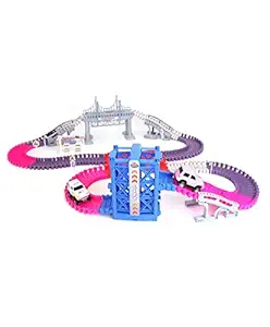 Max Trax City Girls Track Set with Motorised Car, Multi Color (240 Pieces)