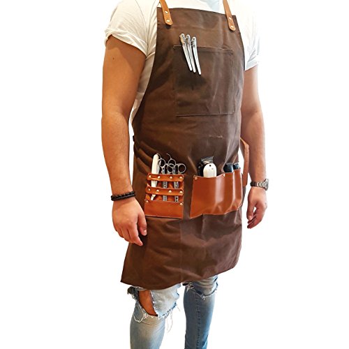 Preisvergleich Produktbild BARBER PRO Barber Apron (Chocolate Brown)