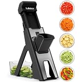 Fullstar 4 in 1 Vegetable Slicer and Julienne Slicer | 1-8mm Sphere Julienne Settings, Safe and Adjustable Vegetable Cutter f