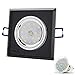 Price comparison product image Cristal Black Q 230 V LED SMD 4 W Cool White Ceiling Spotlights Flush-Mounted Ceiling Spotlights (Black Mirror) incl. GU10 Socket 15 cm Lead [Mounting Depth: 70 mm) Modern 6er Set