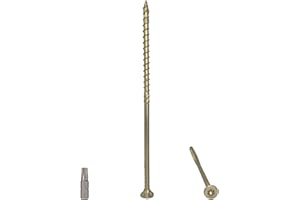 MARCOPOL Lote de 60 tornillos universales de acero chapado en zinc amarillo 6,0 x 160 mm, cabeza torx, cabeza avellanada, tornillos aglomerados (60, 6,0 x 160 mm)