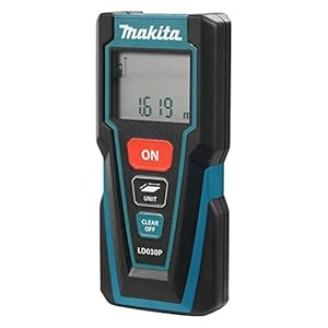 Makita LD030P Laser Distance Measure, Complete with 2 x AAA Batteries, 30 m